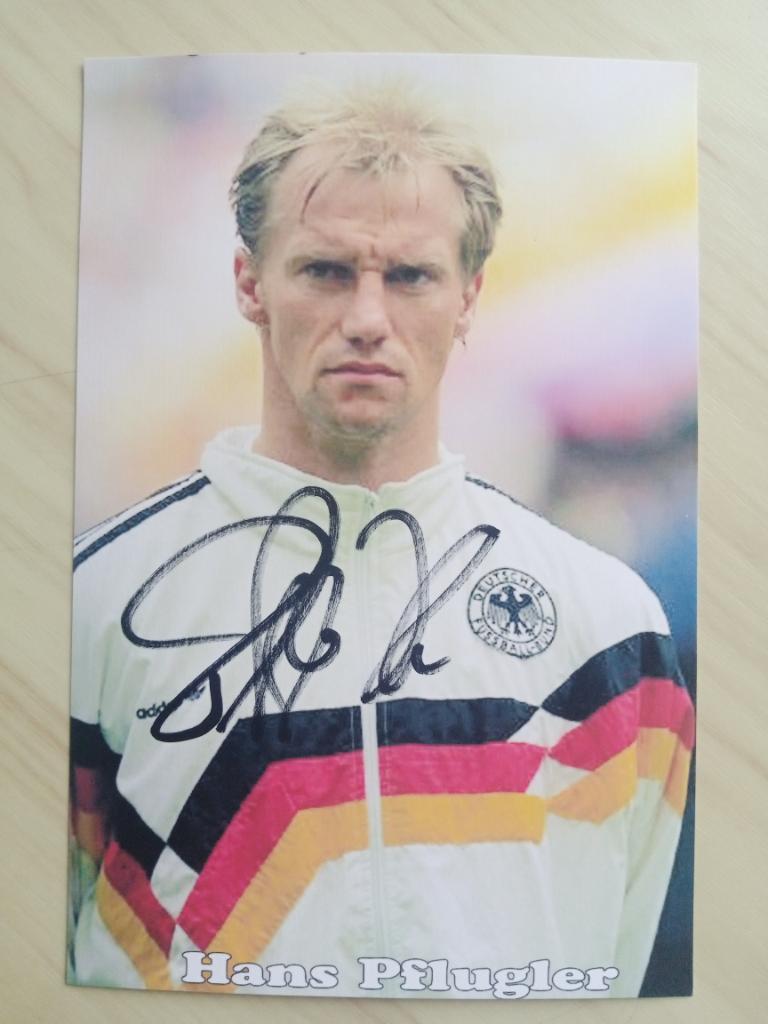 Автограф Ханс Пфлюглер (чемпион мира: 1990 г., 3 место чемпионата Европы: 1988) 4