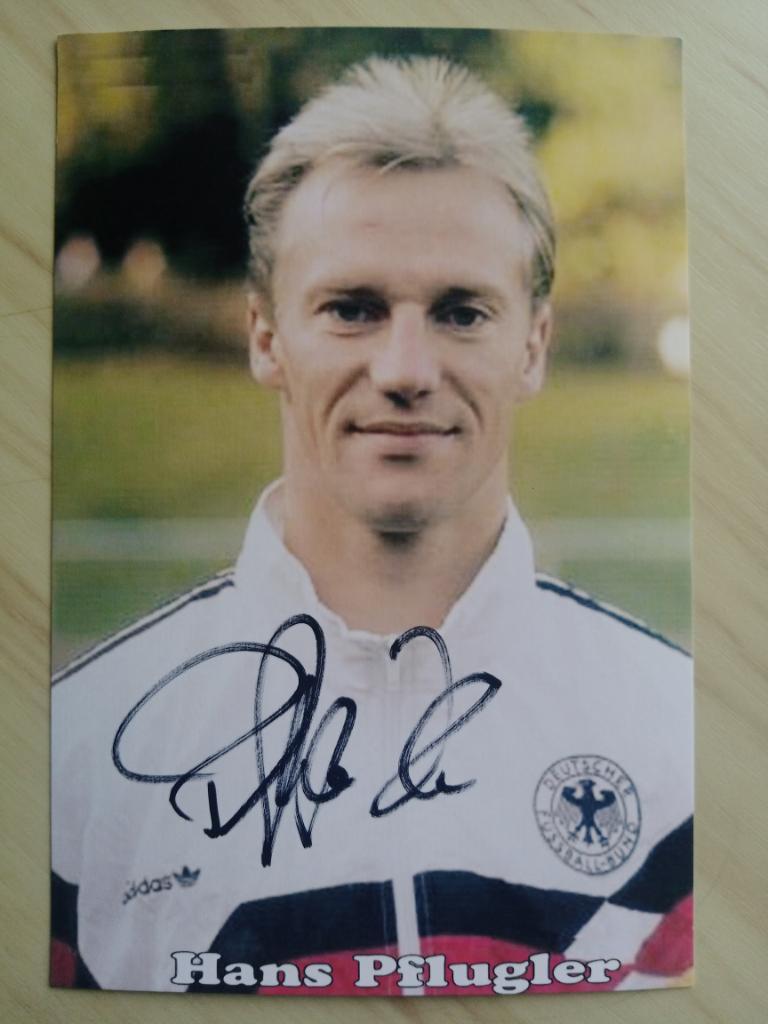 Автограф Ханс Пфлюглер (чемпион мира: 1990 г., 3 место чемпионата Европы: 1988) 5