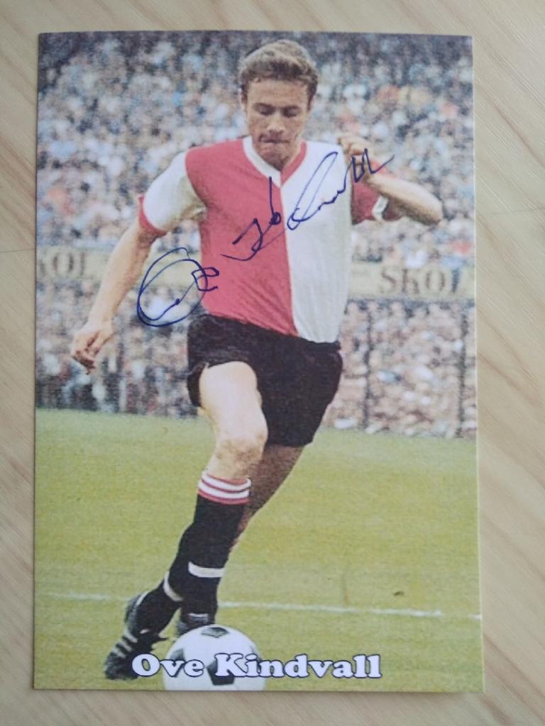 Автограф Уве Чиндвалль (лучший футболист года в Швеции в 1966 году)