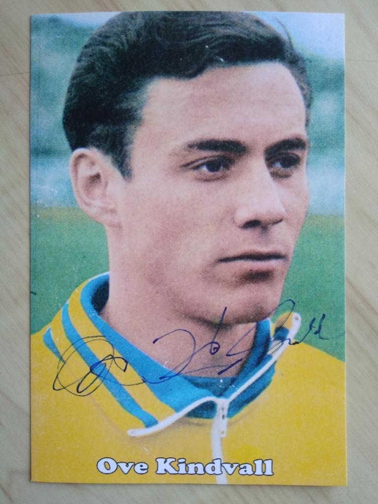 Автограф Уве Чиндвалль (лучший футболист года в Швеции в 1966 году) 1