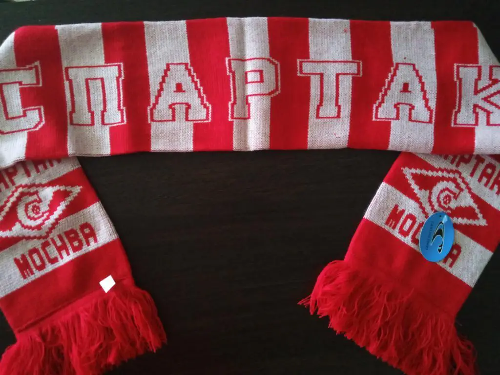 Шарф с автографами ФК Спартак Москва 2018 года: Промес, Джикия, Зобнин и т.д. 1