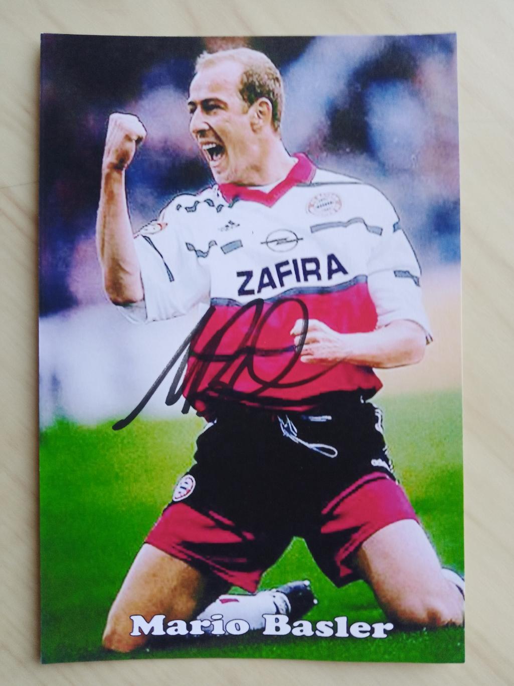 Автограф Марио Баслер (чемпион Европы по футболу 1996 года) 6