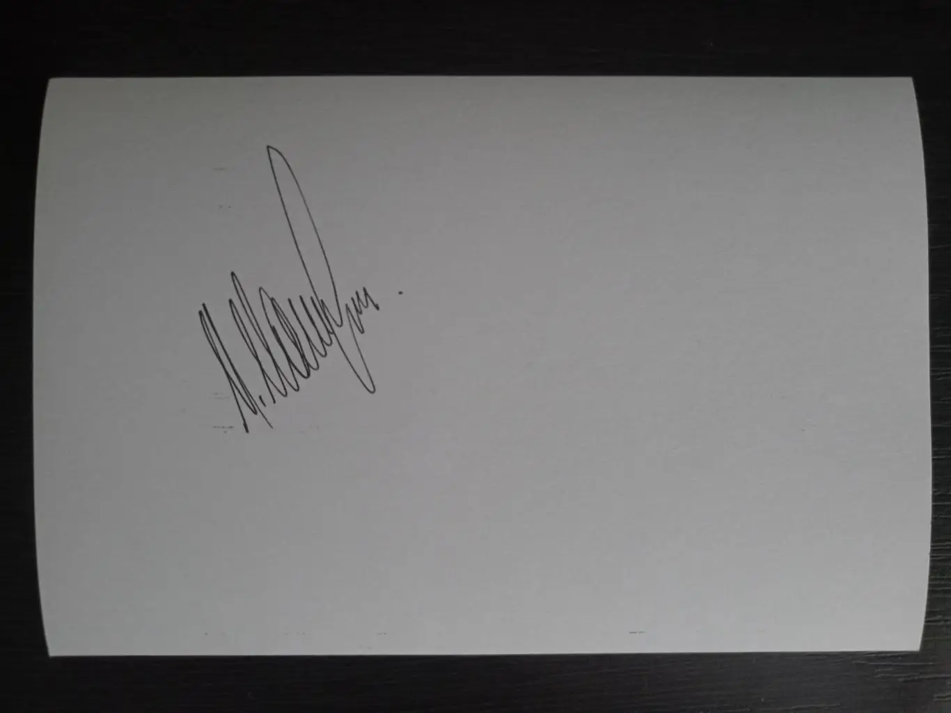 Автограф Михаила Мамиашвили (советский борец) с обеих сторон фотографии 1