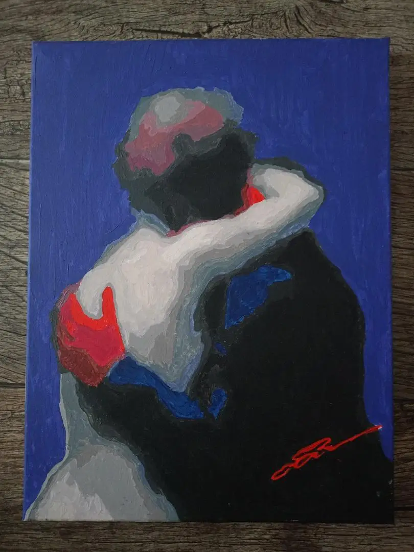 Рукописная картина Mayot. Альбом ОБА на холсте 30 на 40 см