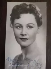 Автограф Татьяны Конюховой на оригинальной советской открытке