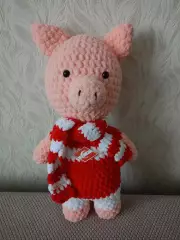 Игрушка вязана ручной работы Спартак Москва (талисман)