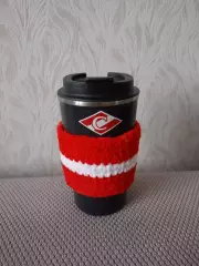 Термокружка с вязаным чехлом Спартак Москва