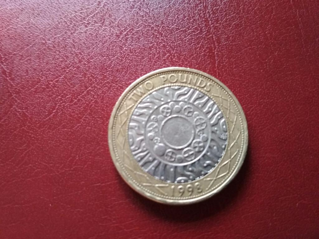 монета 2 фунта стерлингов Великобритании - 1998 1