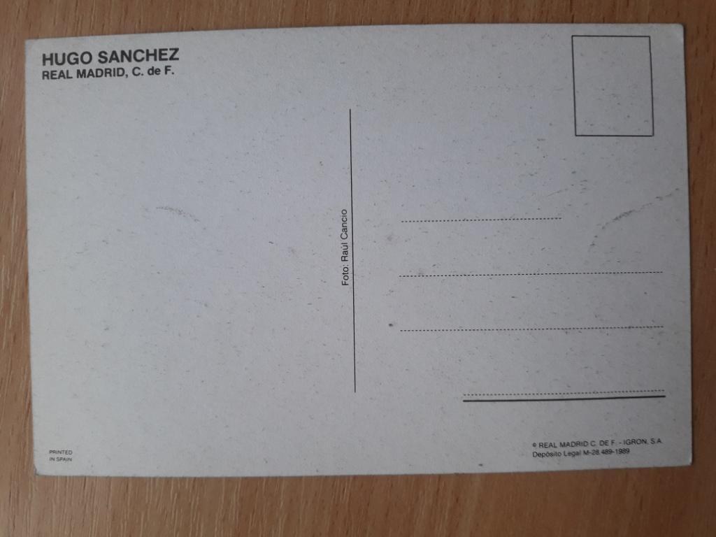 Карточка/открытка Уго Санчес Реал Мадрид (Испания). 1