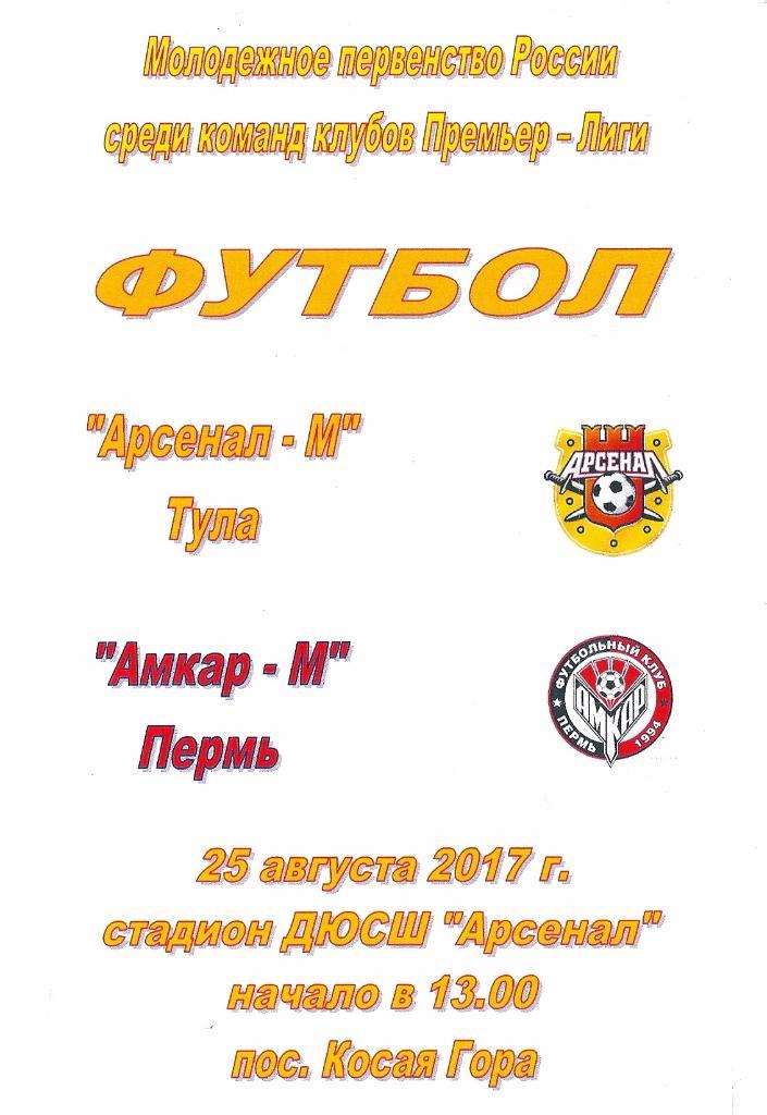 Арсенал - М Тула - Амкар Пермь 2017/2018