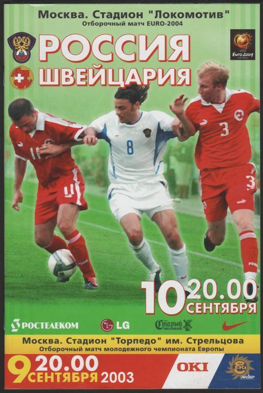 Россия - Швейцария 2003 год