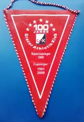 Вымпел. ГРАЦЕР А.К. (Австрия), 100 лет, 1902-2002, 180х245 мм.