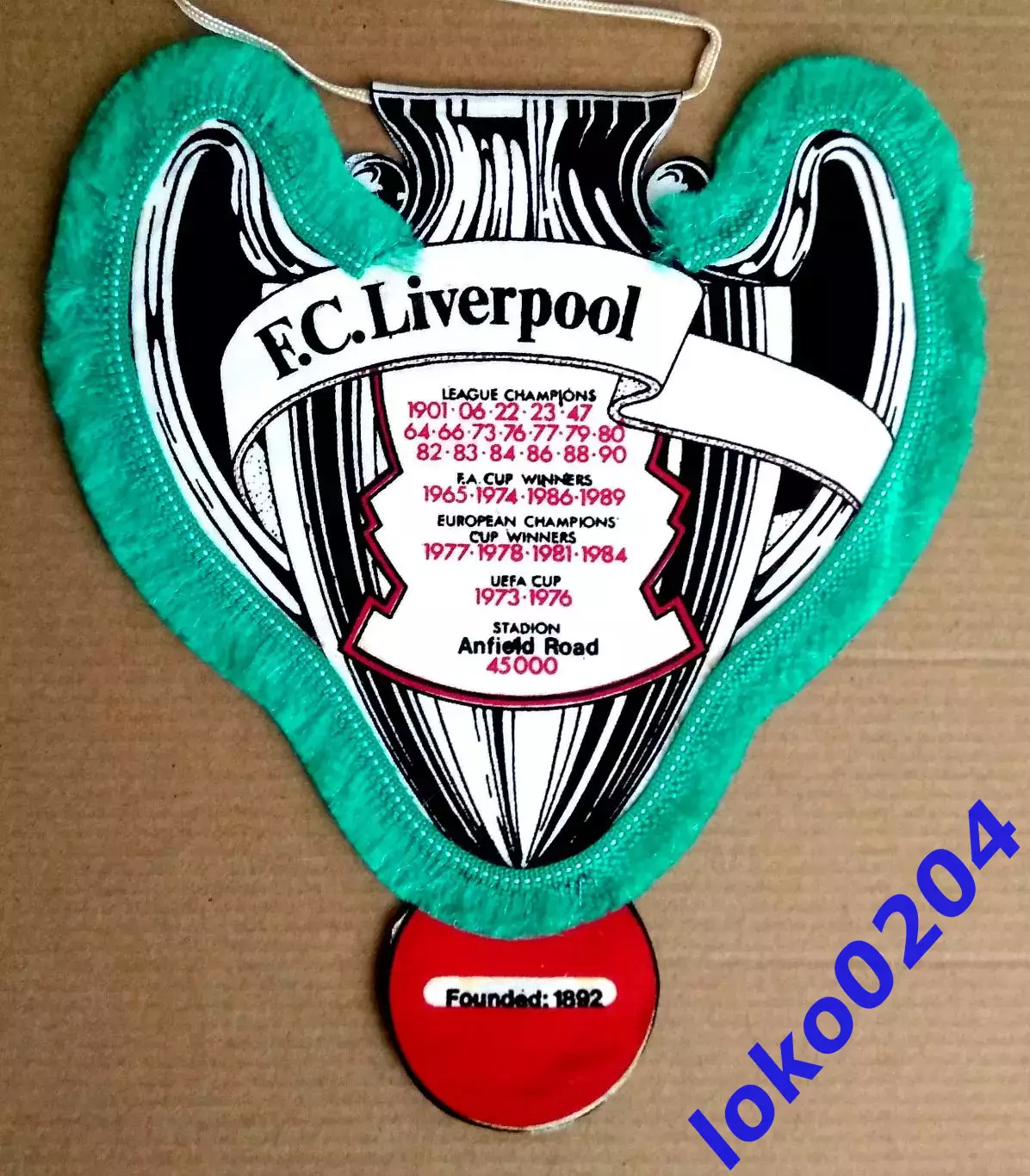 Вымпел. ЛИВЕРПУЛЬ ФК - Победитель Кубка Европейских Чемпионов. 1