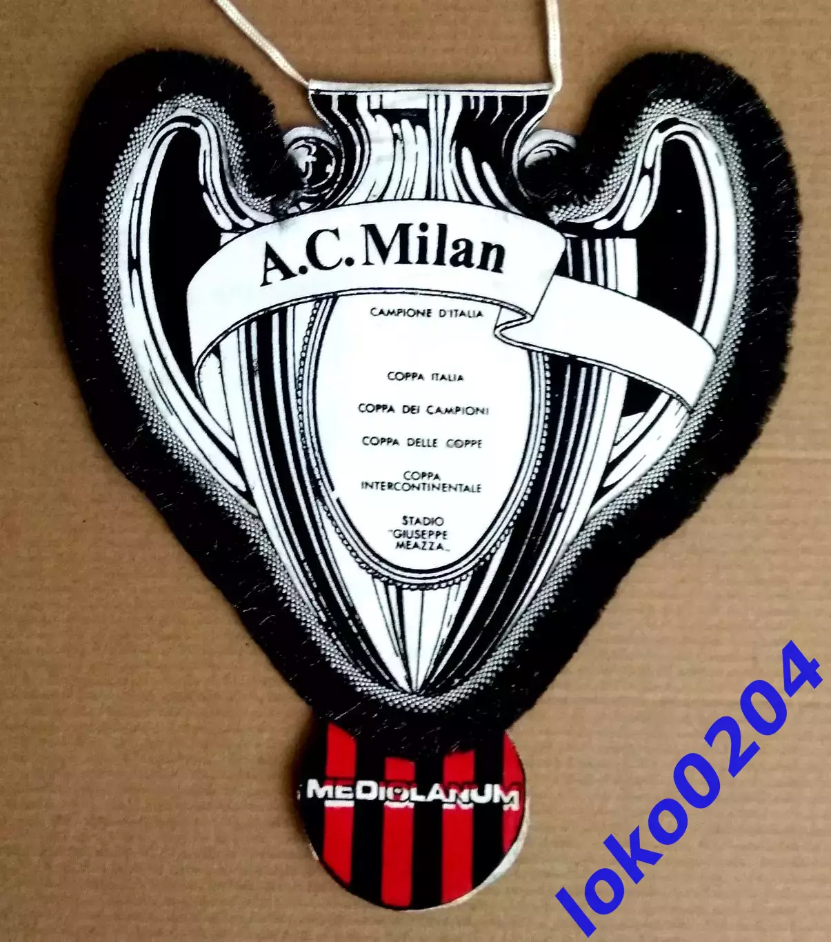 Вымпел. МИЛАН АС - Победитель Кубка Европейских Чемпионов. 1