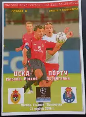 Программа Футбол ЕвроКубки. ЦСКА Москва - ПОРТУ, 2006.