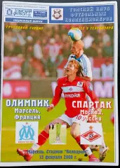 Программа Футбол ЕвроКубки. ОЛИМПИК Марсель - СПАРТАК Москва, 2008.