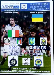 Программа Футбол ЕвроКубки. Интер Милан - Динамо Киев 2009.