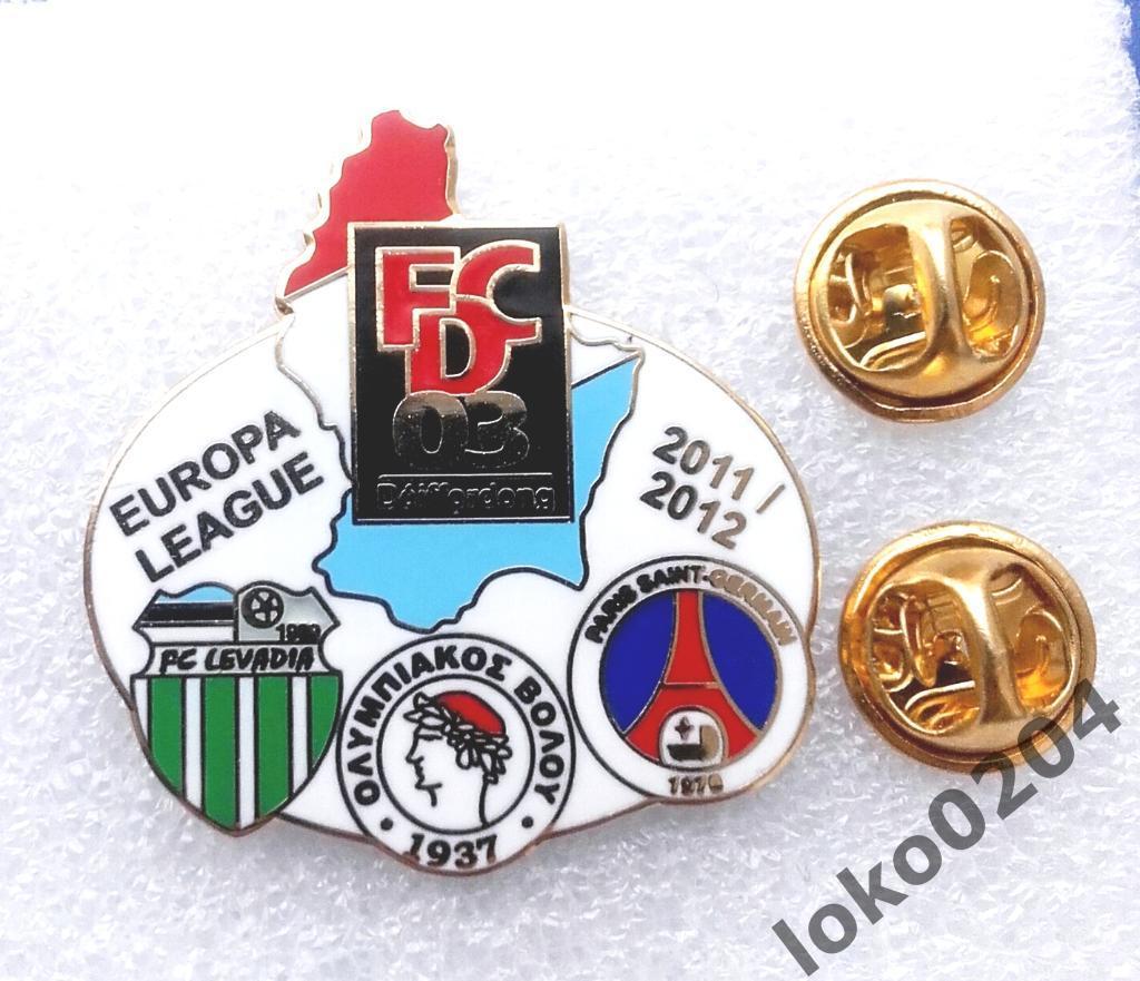 Знак - EUROPA LEAGUE 2011-12: FC DIFFERDANG 03, LEVADIA, OLYMPIAKOS, P S G.