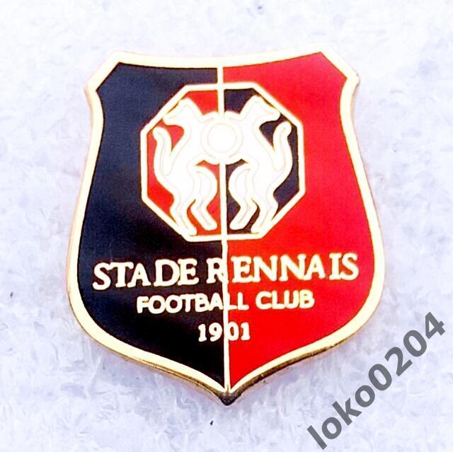 Знак -Ф.К. РЕНН - Stade RENNAIS F.C. (17х17 мм), Франция.