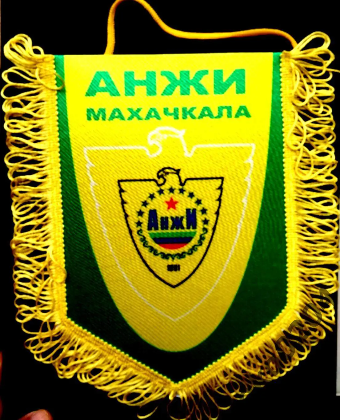 Вымпел. Ф.К. АНЖИ Махачкала, 17х22 см.