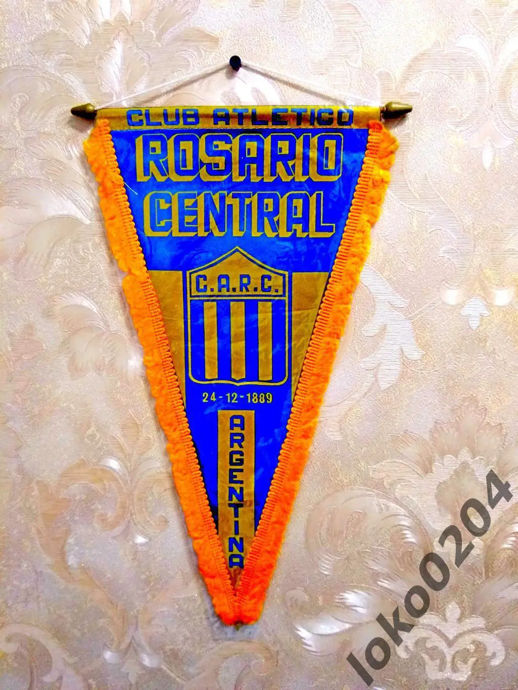 Ф.К. РОСАРИО СЕНТРАЛ - Club Atletico ROSARIO CENTRAL, 21х40 см - АРГЕНТИНА.