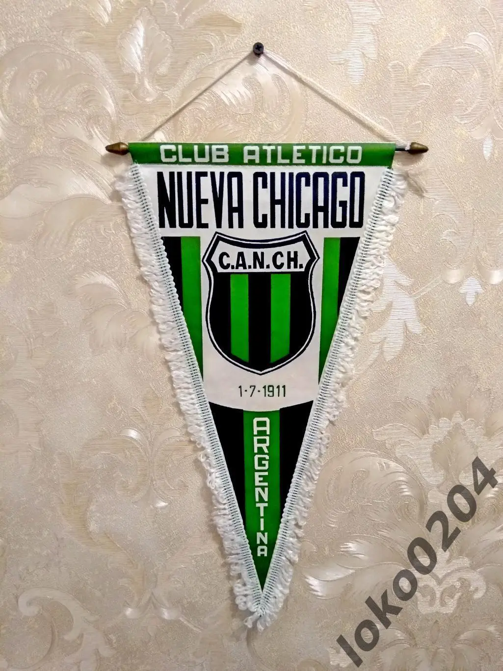 Ф.К. НУЭВА ЧИКАГО - Club Atletico NUEVA CHICAGO, 21х40 см - АРГЕНТИНА.