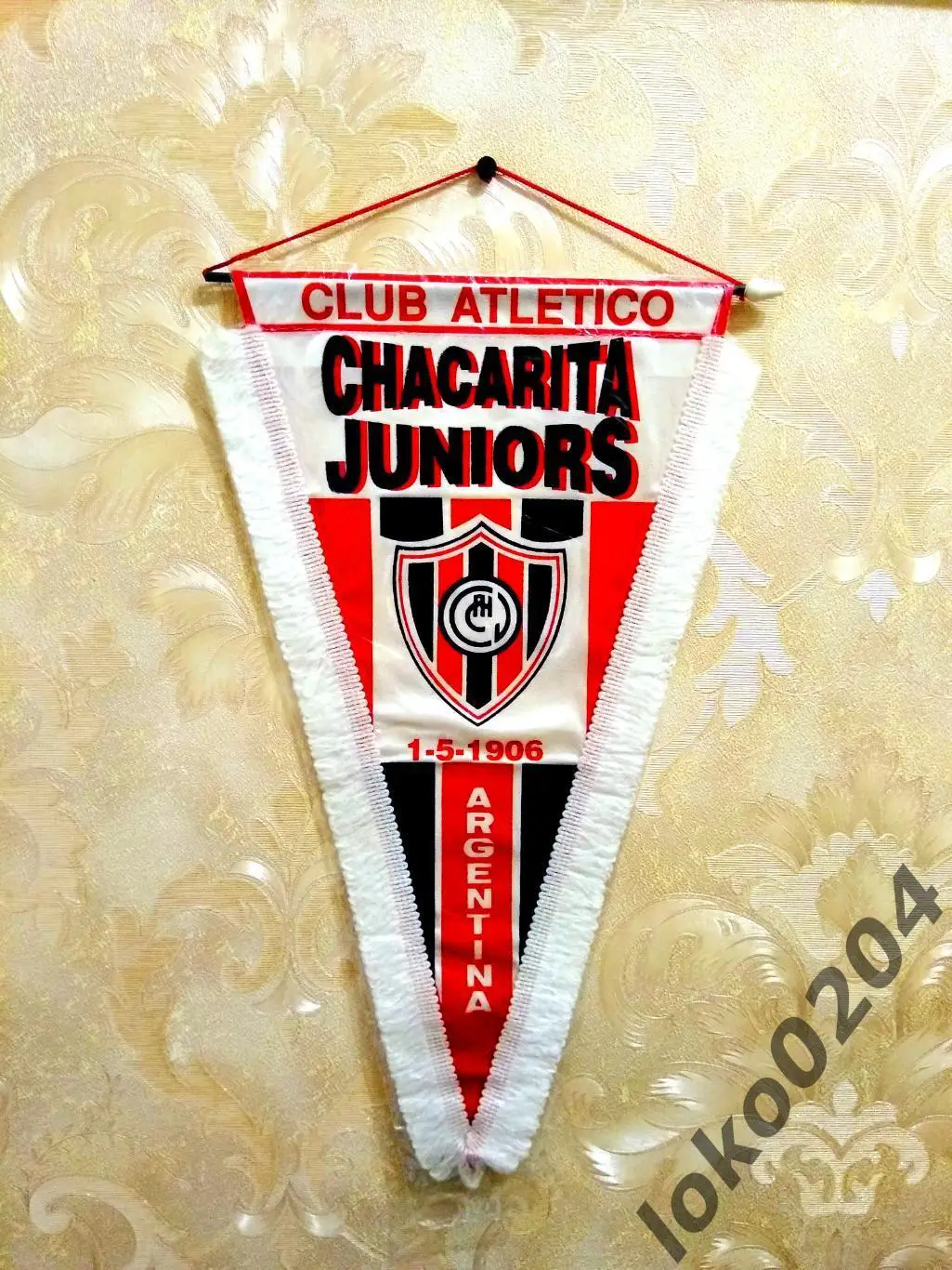 Ф.К. ЧАКАРИТА ХУНИОРС - Club Atletico CHACARITA JUNIORS, 21х40 см - АРГЕНТИНА.
