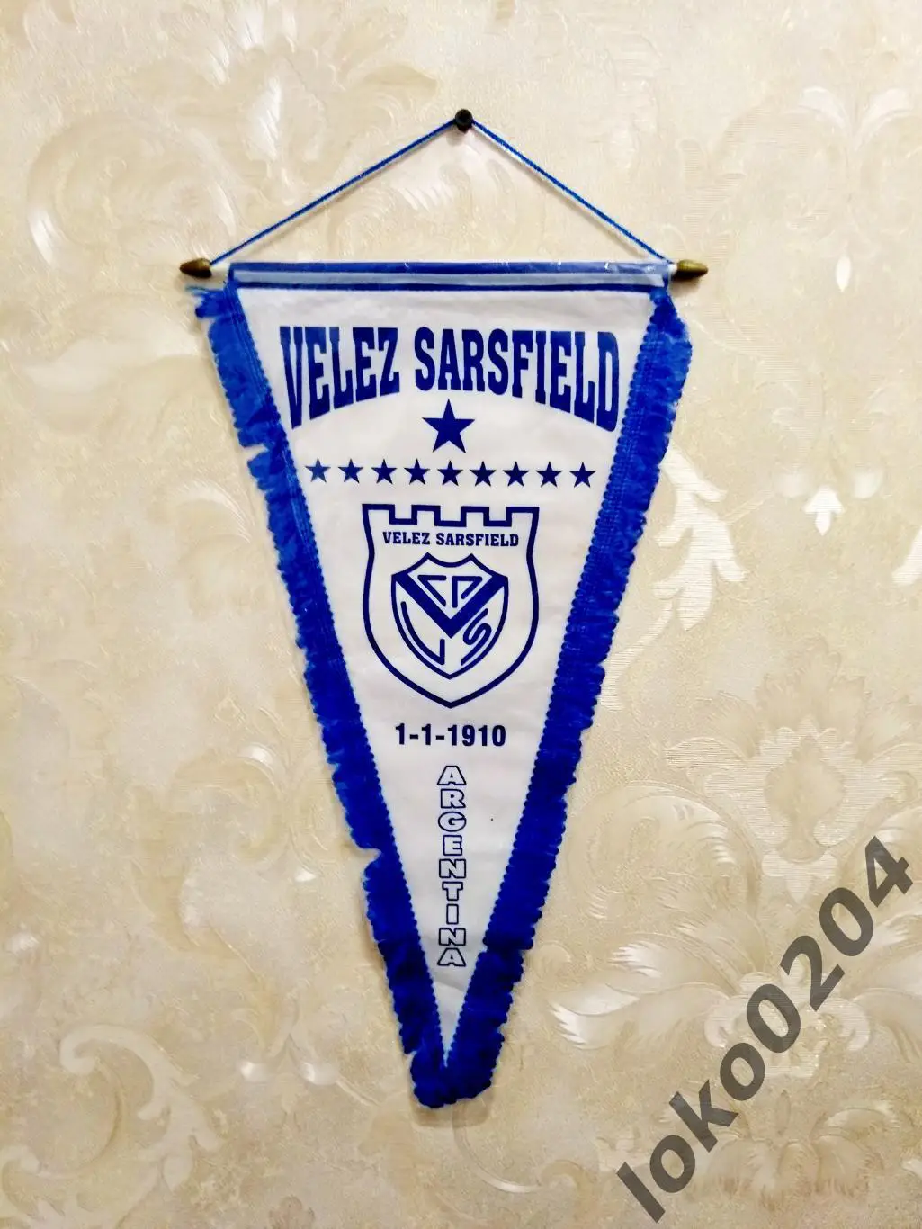 Ф.К. ВЕЛЕС САРСФИЛД - Club Atletico VELEZ SARSFIELD, 21х40 см - АРГЕНТИНА.