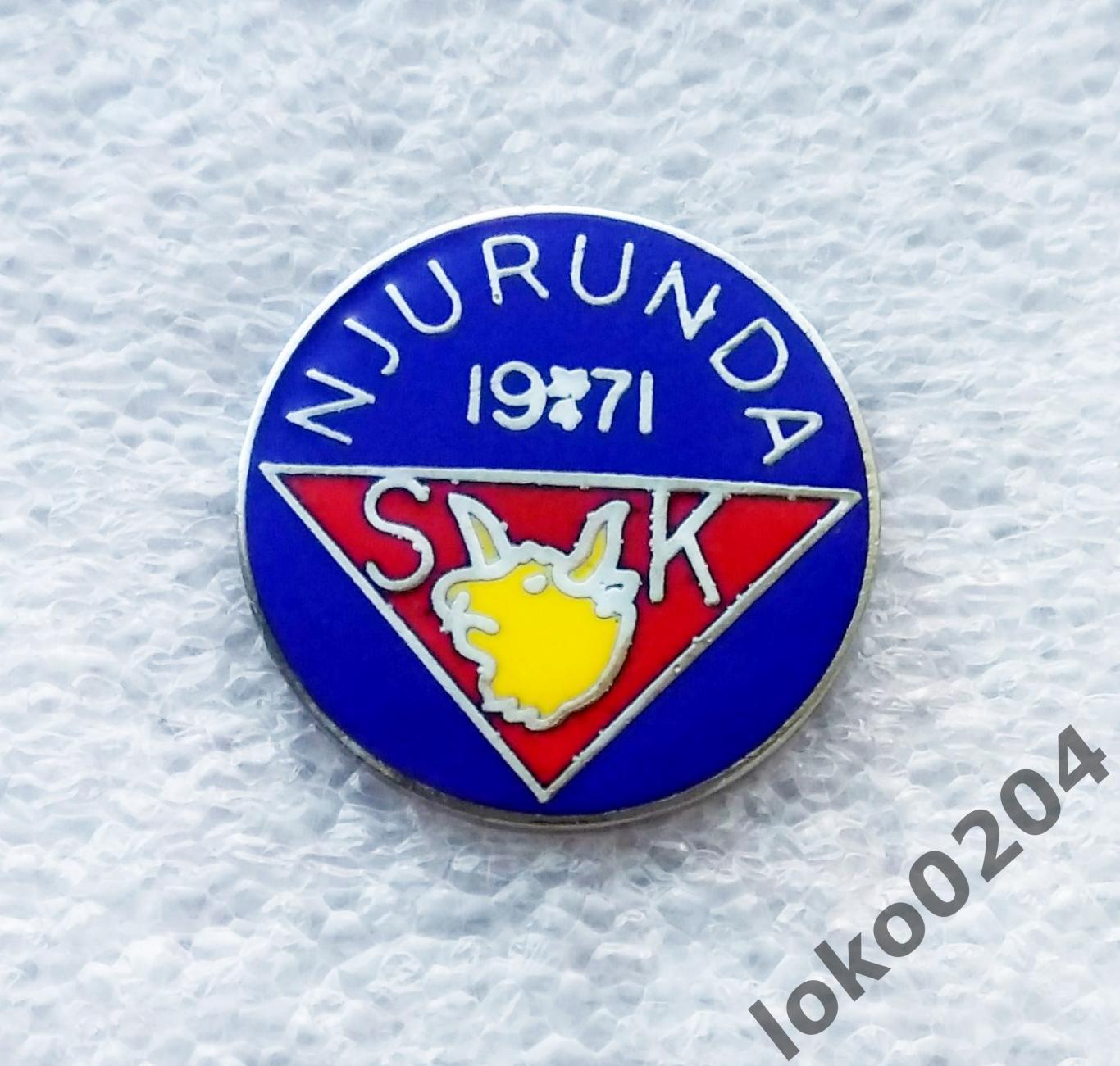 ХОККЕЙ. SK NJURUNDA - ШВЕЦИЯ - (знак 80-х гг.).