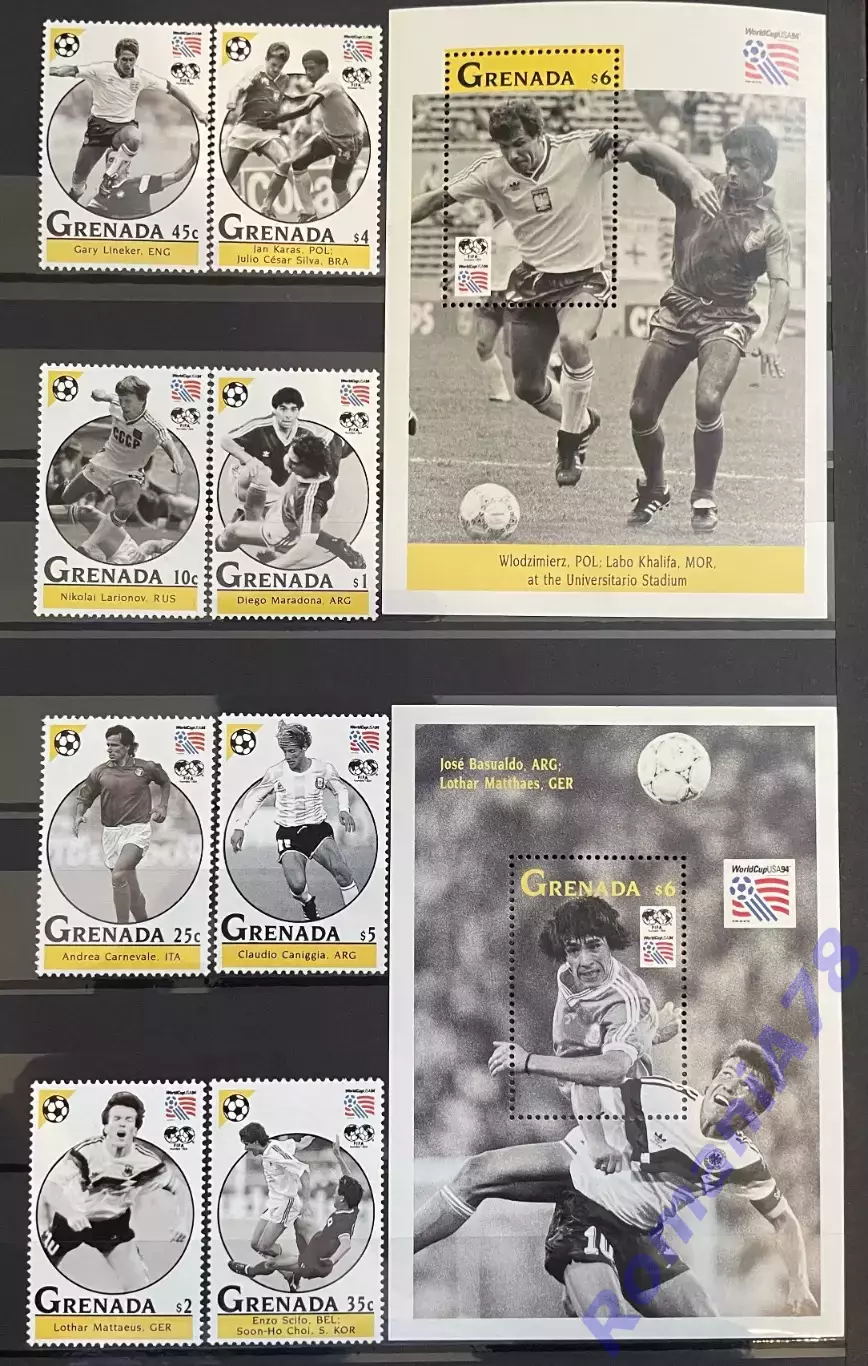 Футбол.Гренада.Чемпионат мира 1994.Чемпіонат світу.MNH.