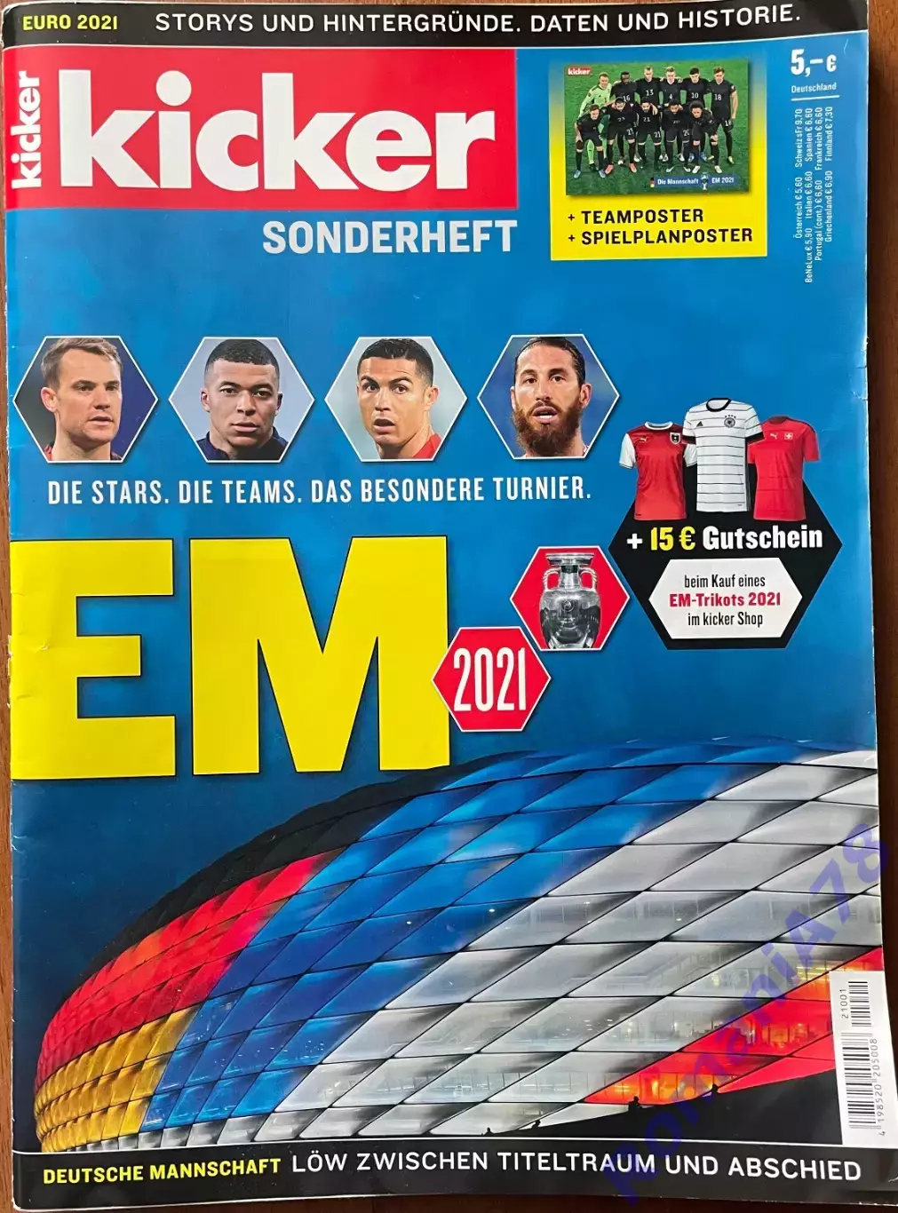 Футбол, Чемпіонат Європи 2021, cпецвидання Кікер / Kicker Sonderheft Euro 2020.