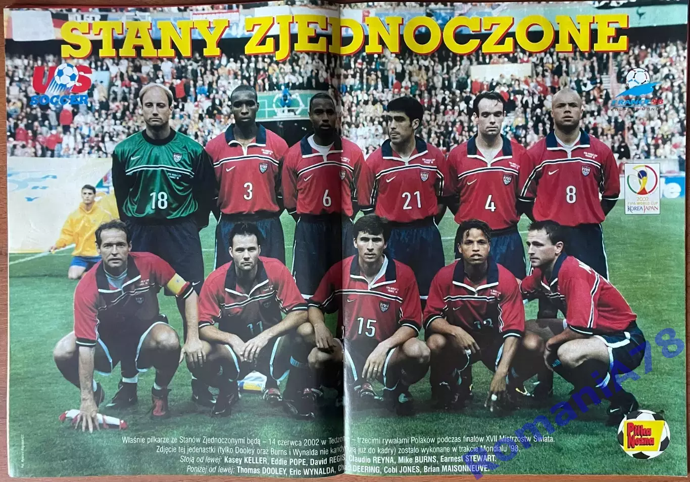 Журнал. ФутболPilka Nozna N3/ 2002.Постер США. 1