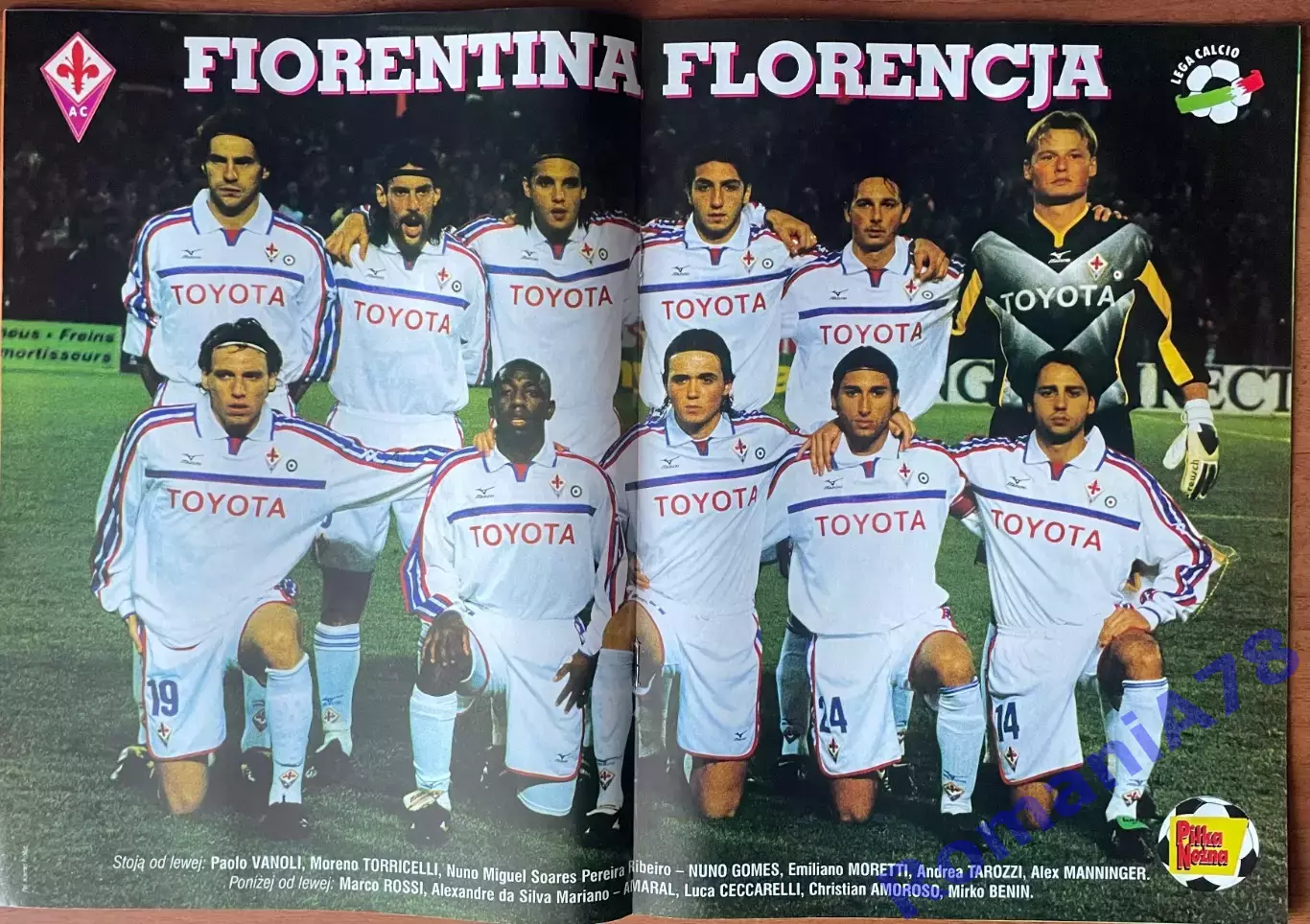 Журнал. ФутболPilka Nozna N5/ 2002.Постер Фіорентіна. 1