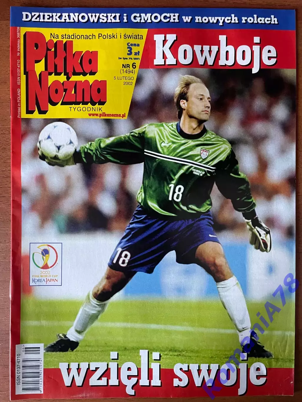 Журнал. ФутболPilka Nozna N6/ 2002.Постер Туреччина.