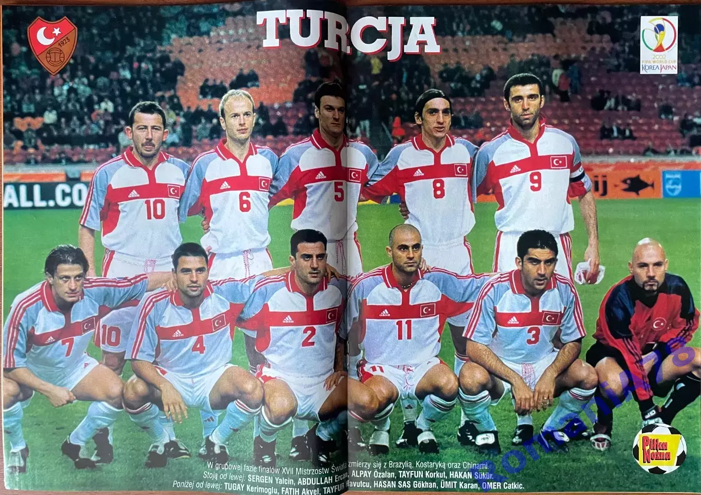 Журнал. ФутболPilka Nozna N6/ 2002.Постер Туреччина. 1