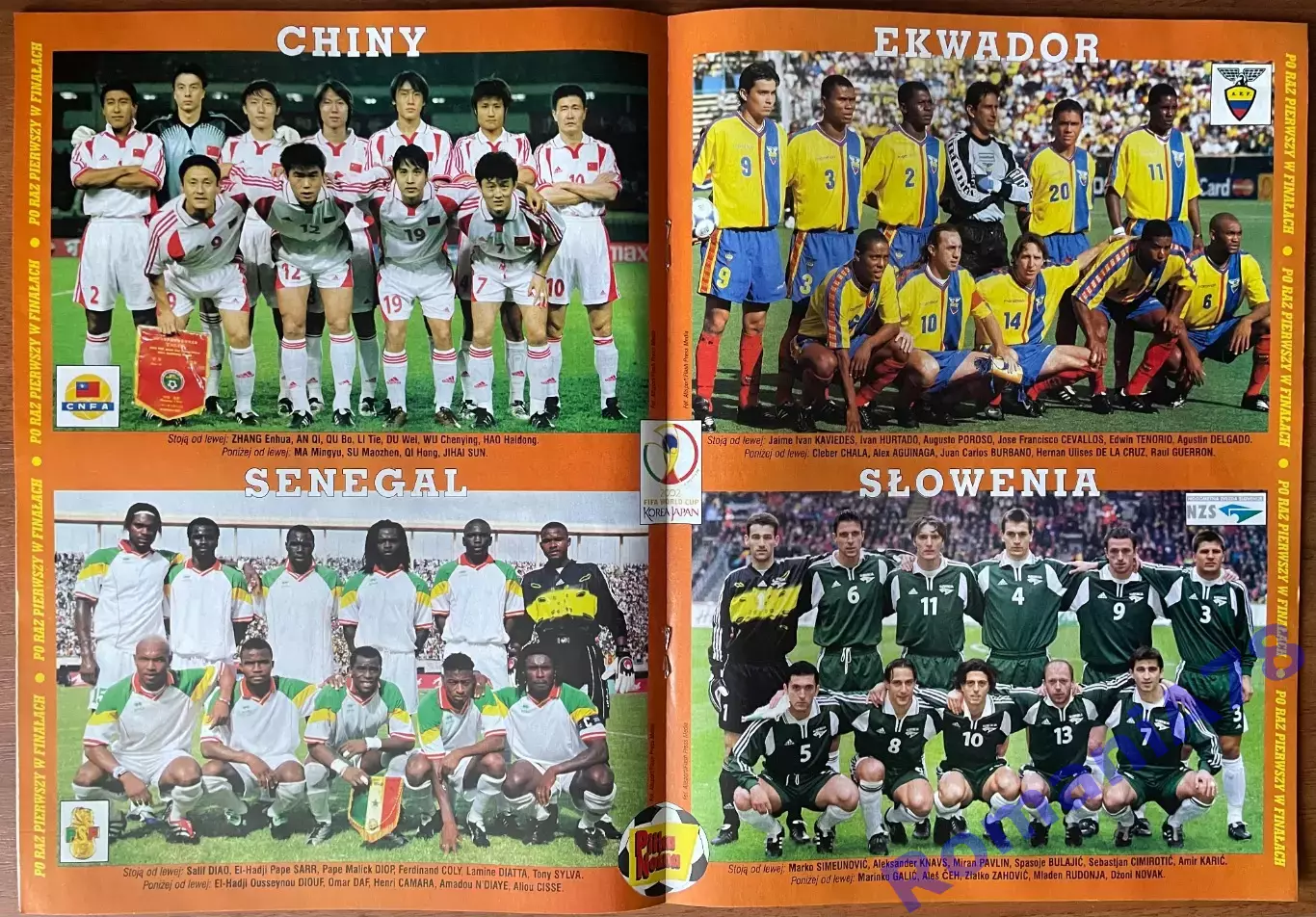 Журнал. ФутболPilka Nozna N8/ 2002.Постер Сенегал,Словенія.. 1