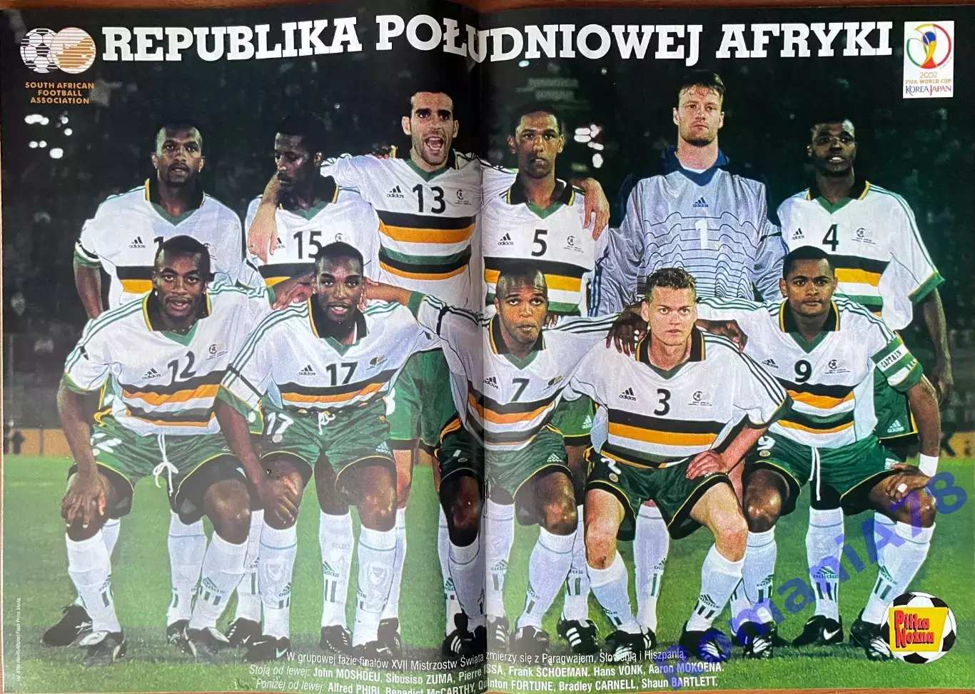 Журнал. ФутболPilka Nozna N9/ 2002.Постер ПАР.. 1