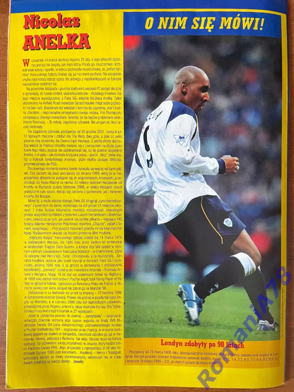 Журнал. Футбол PilkaNozna N11/ 2002.Постер Англія,Вісла. 3