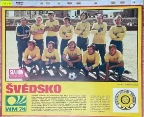 Футбол.Постер з журналу Стадіон /Stadiоn Швеція.