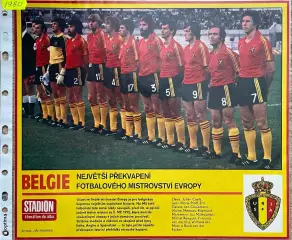 Постер из журнала Stadion/Стадион.Бельгия. Евро-80.
