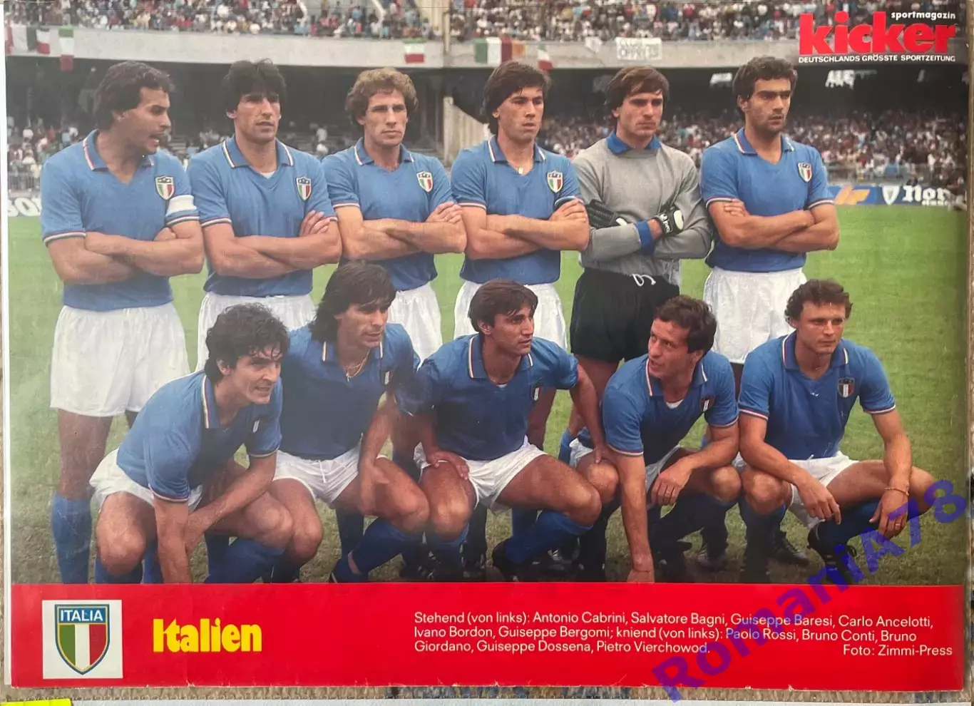 Футбол. Постер. Італія. 1986. Kicker.