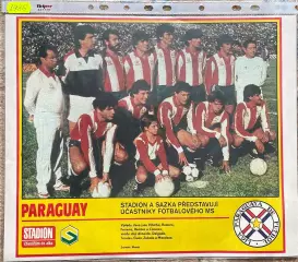 Футбол. Постер з журналу Стадіон /Stadion Парагвай..