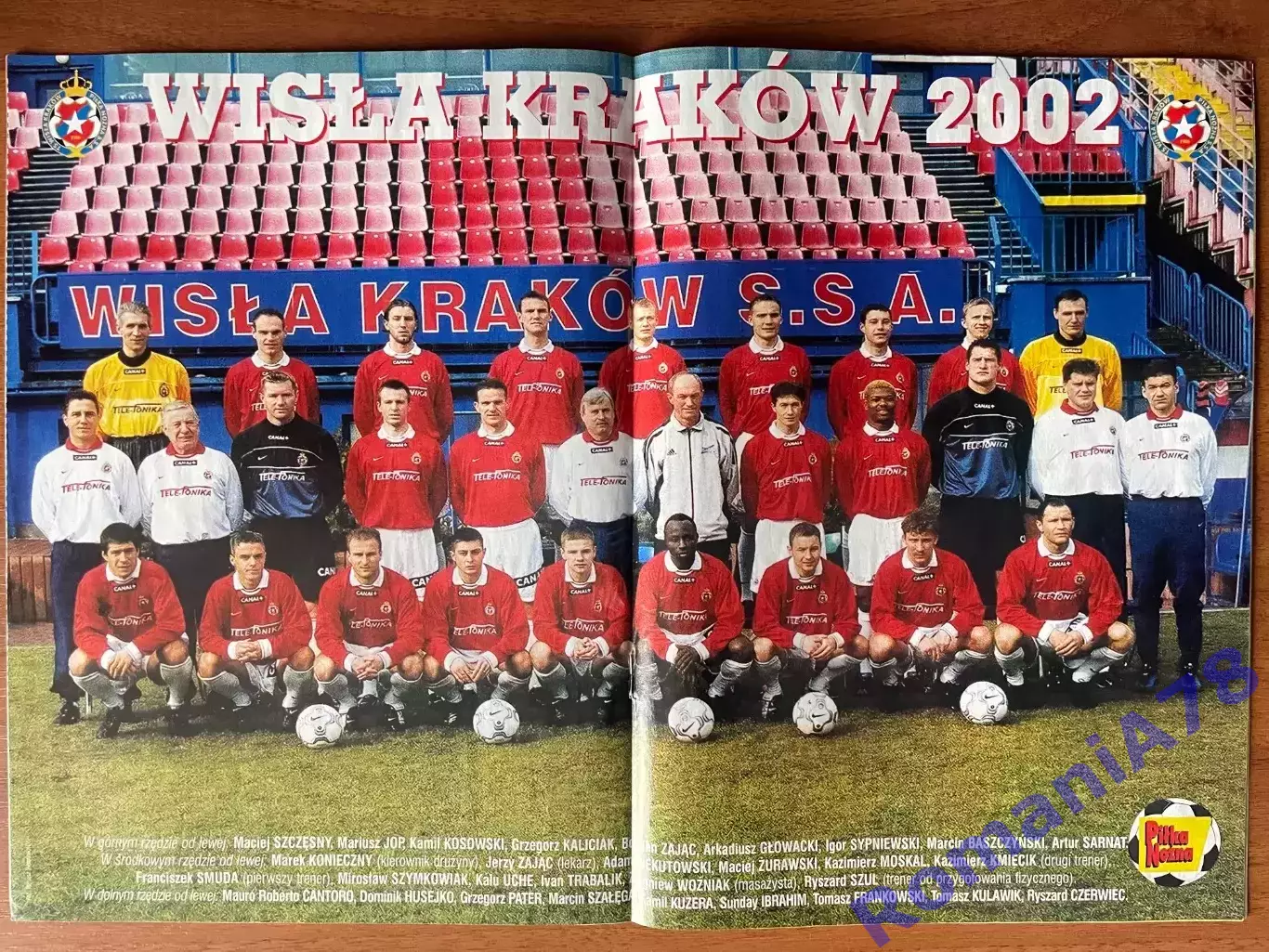 Журнал. Футбол Pilka Nozna N11/ 2002.Постер Англія 2