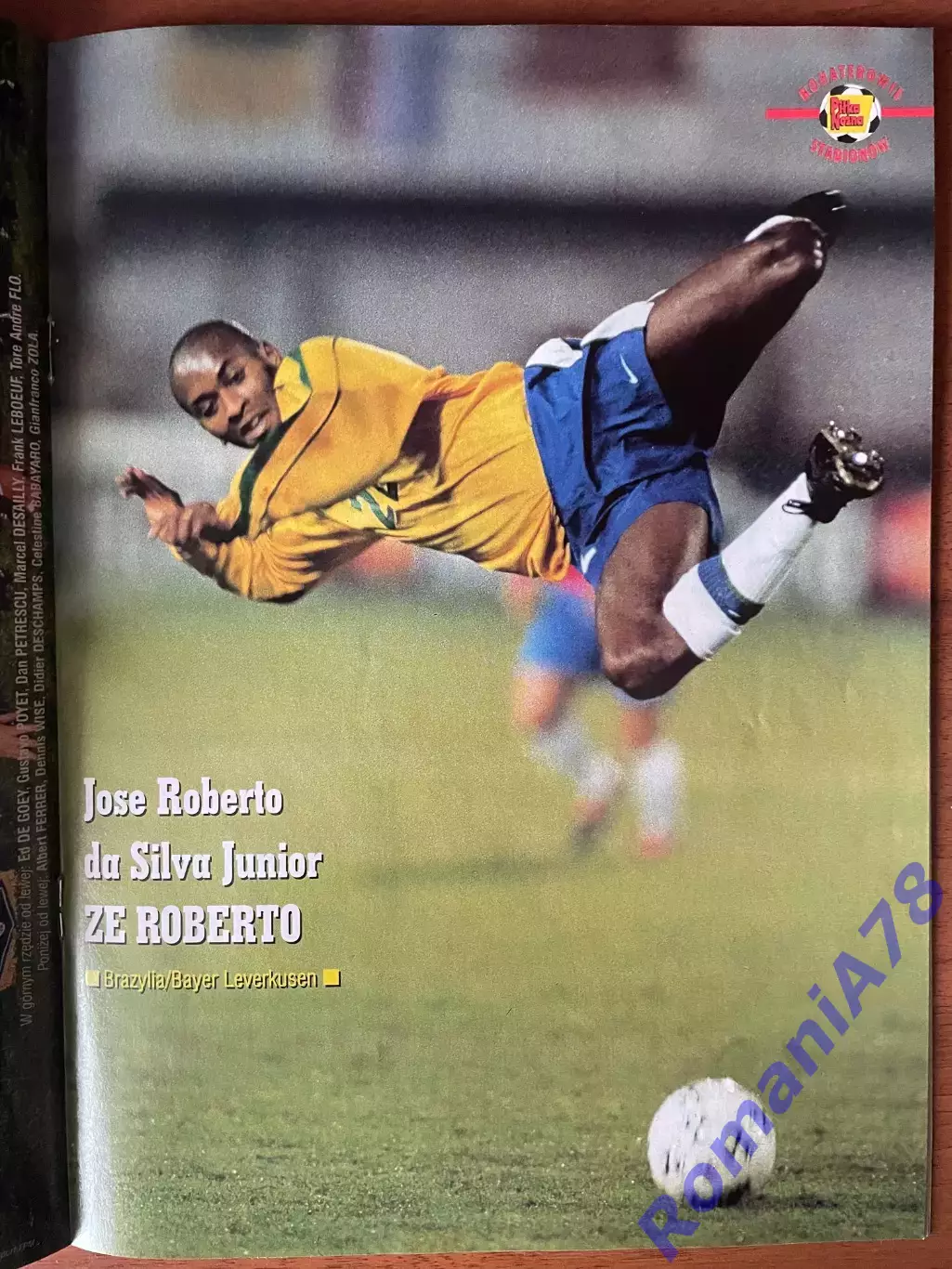 Журнал. Футбол Pilka Nozna N48/ 1999 Постер Челсі,Даль Томассон,Зе Роберто. 2