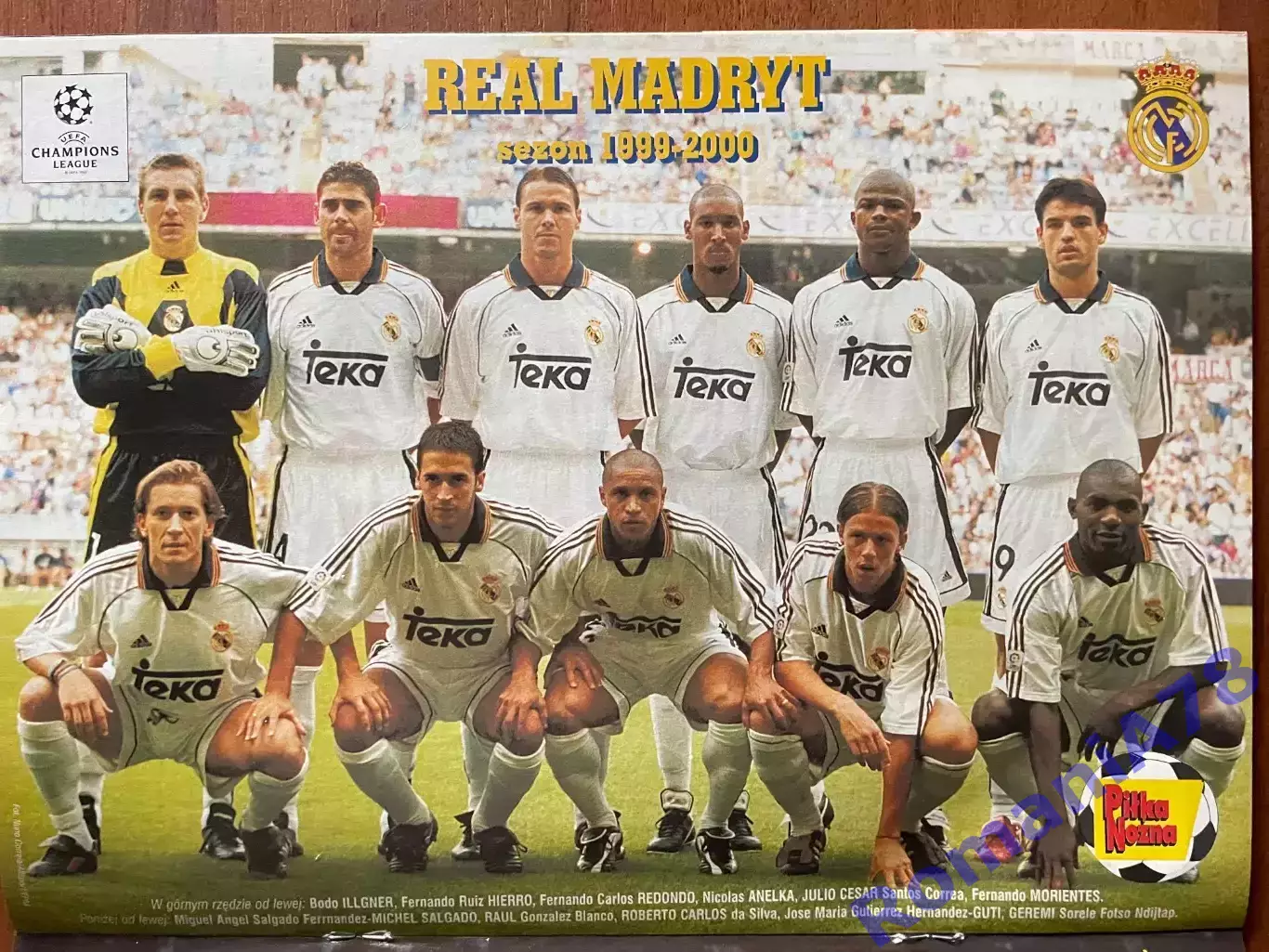 Журнал. Футбол Pilka Nozna N47/1999 Постер Реал,МЮ,Неста 1