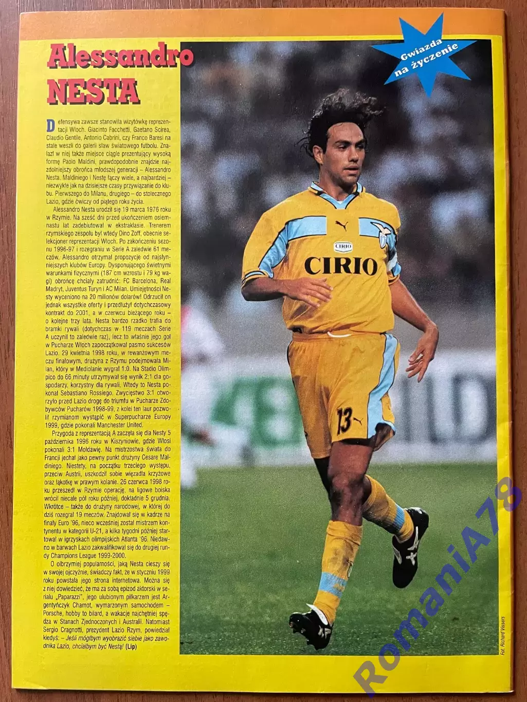 Журнал. Футбол Pilka Nozna N47/1999 Постер Реал,МЮ,Неста 3