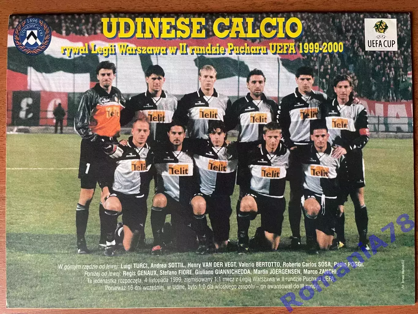 Журнал. Футбол Pilka Nozna N45/1999 Постер Аякс,Монако,Удінезе 3