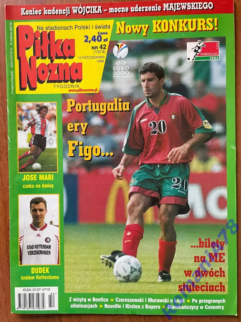 Журнал. Футбол Pilka Nozna N42/1999.Постер Люндберг,Нойвілл,Міку.