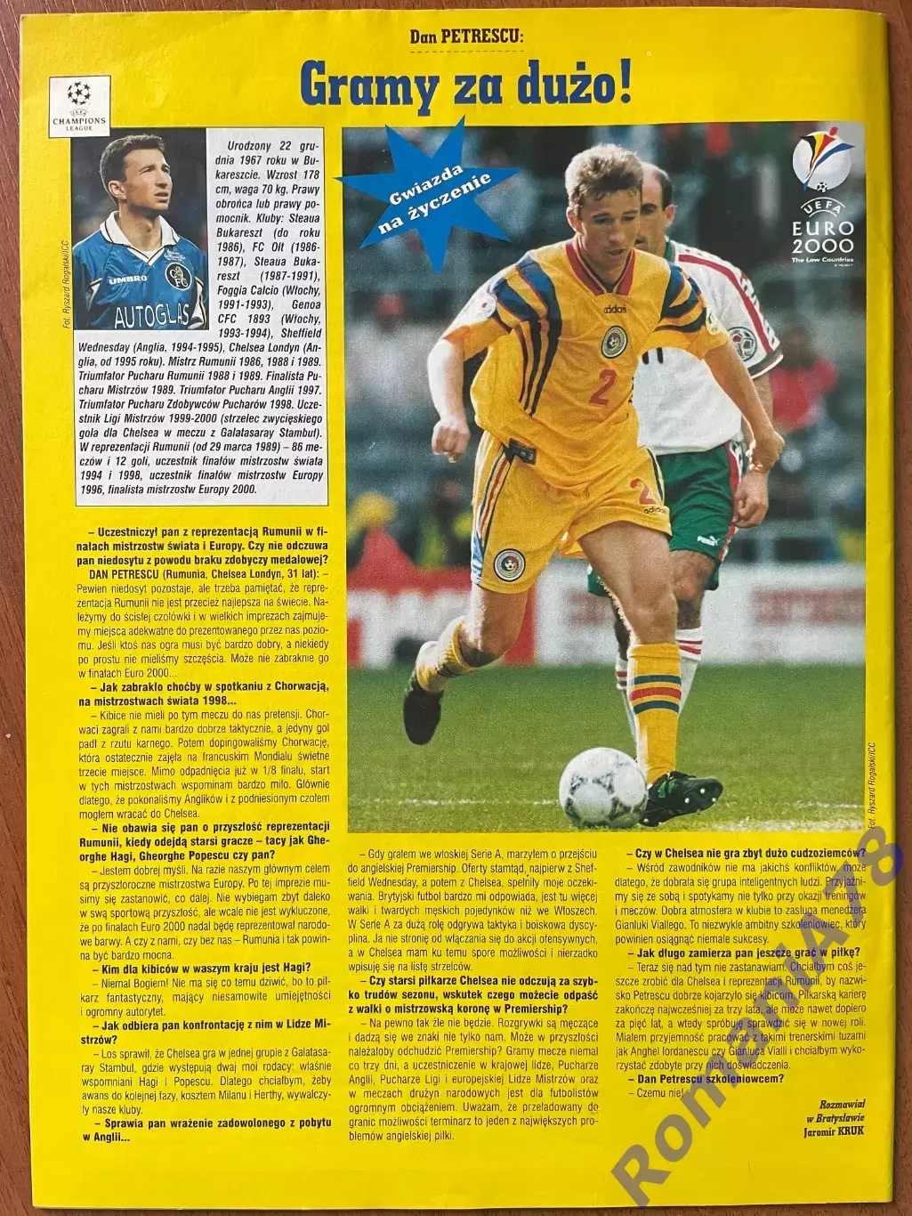 Журнал. Футбол Pilka Nozna N41/1999.Постер Атлетіко,Гетеборг. 3