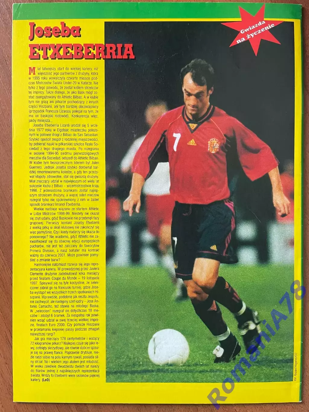 Журнал. Футбол Pilka Nozna N38/1999 Постер Еччеберія,Компала. 2